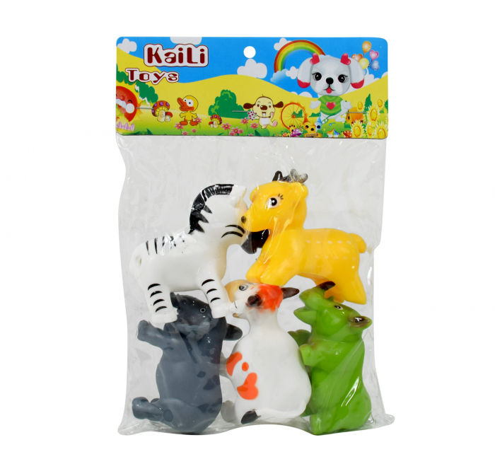 Set 5 jucarii de baie, animale exotice, din cauciuc [3]