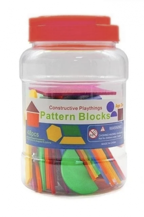 Set la Borcan cu 48 Forme Geometrice din Plastic – Activități Educative [3]