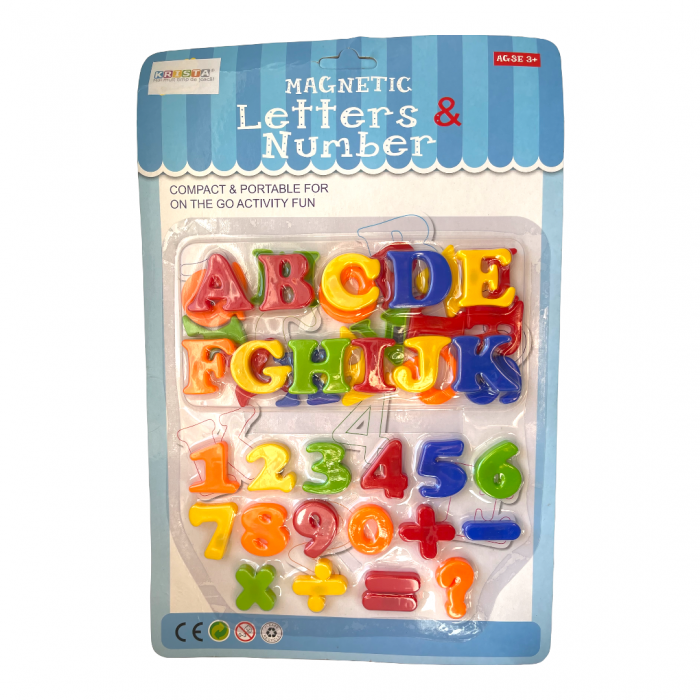 Set litere si cifre magnetice colorate, 42 piese [4]