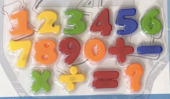 Set litere si cifre magnetice colorate, 42 piese [3]