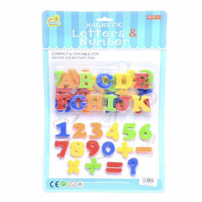 Set litere si cifre magnetice colorate, 42 piese [5]