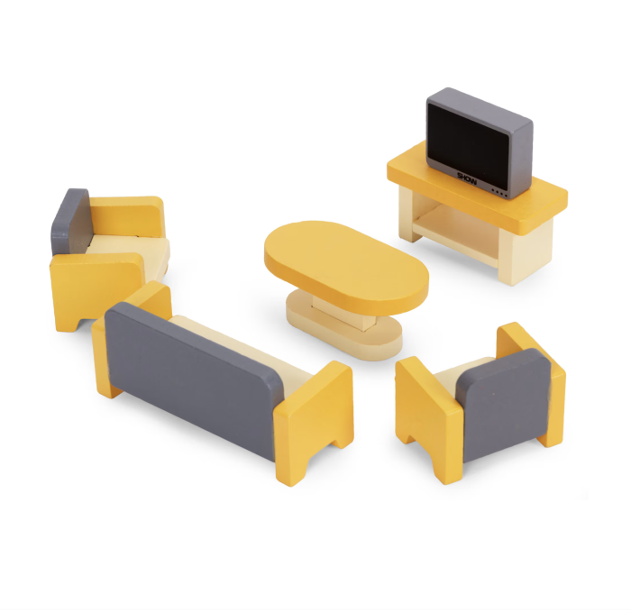Set mobilier din lemn pentru papusi si casute, 30 piese pentru 5 camere, +3 ani [3]