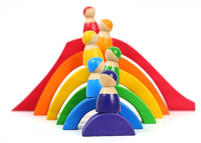Set Montessori 23 piese Jumbo Rainbow [11]