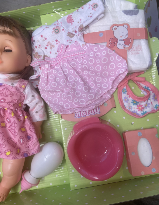 Set Papusa Sweet Babydoll cu olita, haine de schimb si sunete in limba romana, +3 ani [4]
