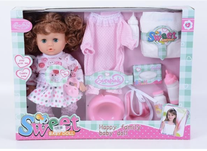 Set Papusa Sweet Babydoll cu olita, haine de schimb si sunete in limba romana, +3 ani [2]