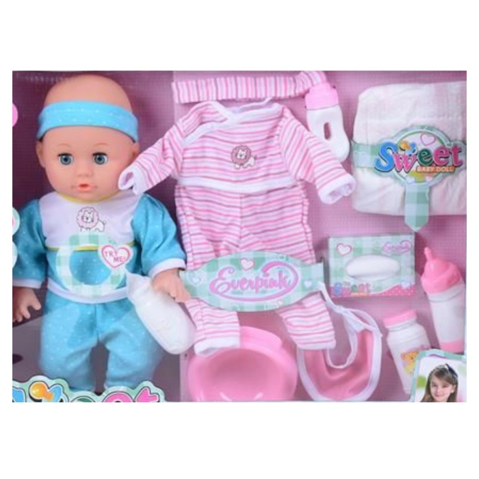 Set Papusa Sweet Babydoll fara par, cu olita, haine de schimb si sunete in limba romana, +3 ani [2]