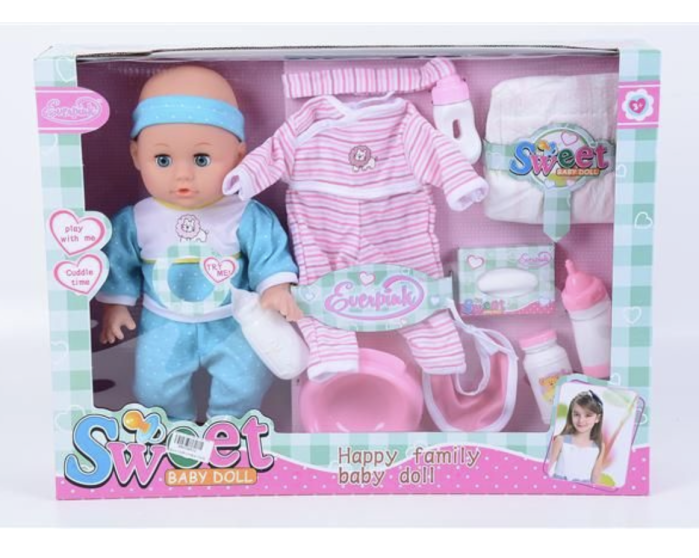 Set Papusa Sweet Babydoll fara par, cu olita, haine de schimb si sunete in limba romana, +3 ani [3]