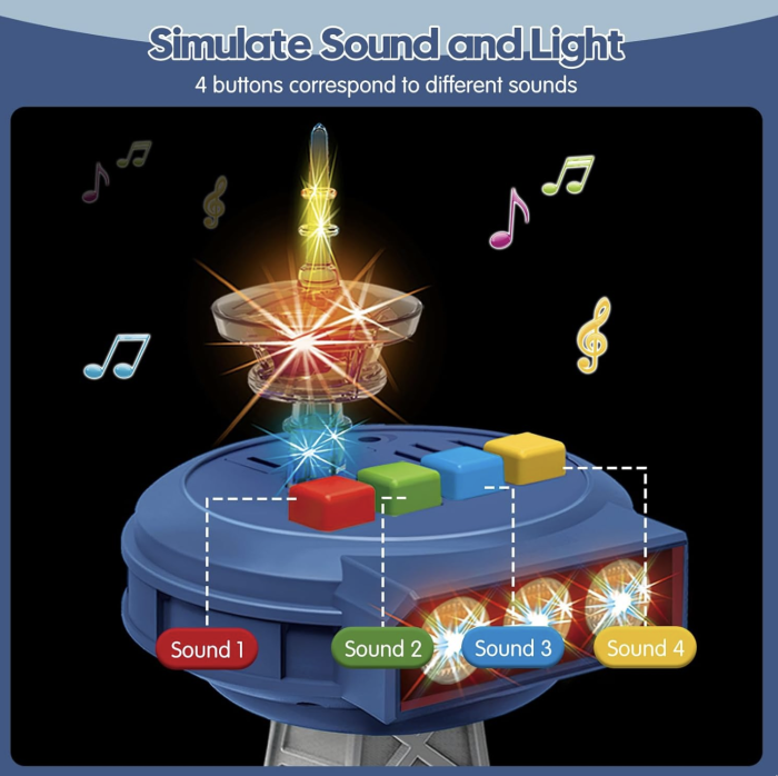 Garaj auto de politie cu pista circulara 3 nivele, sunete, covor si 3 masini, 3+ [6]
