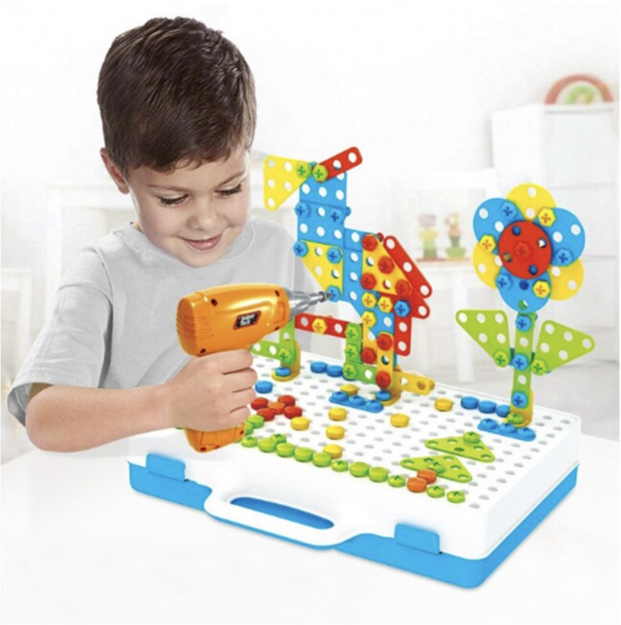 Set constructie copii cu 237 piese si bormasina cu baterii [2]