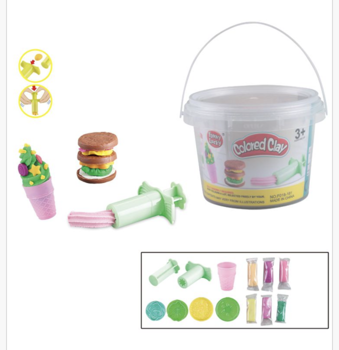 Set Plastilina Colorata 6 culori, in Galetusa cu Stampile si Accesorii pentru Modelare [1]
