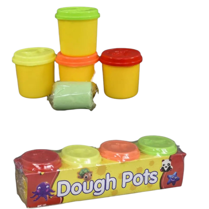 Set Plastilina Colorata cu Stampile 4 Borcane 480g [1]
