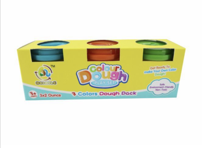 Set Plastilina Colorata cu Stampile si Accesorii 3 Borcane [1]