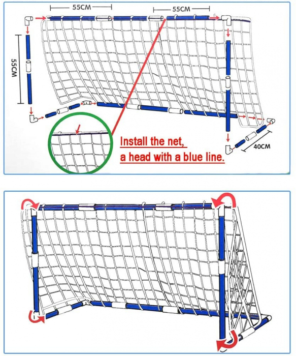 Set poarta de fotbal 120 cm, DQ-120 [3]