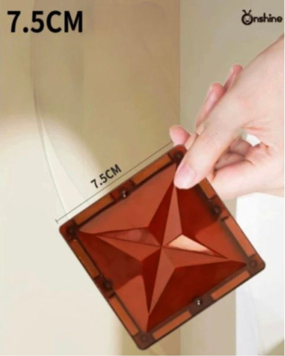 Set STEM 100 Piese Magnetice Transparente de Construit – Magnetic Tiles [12]