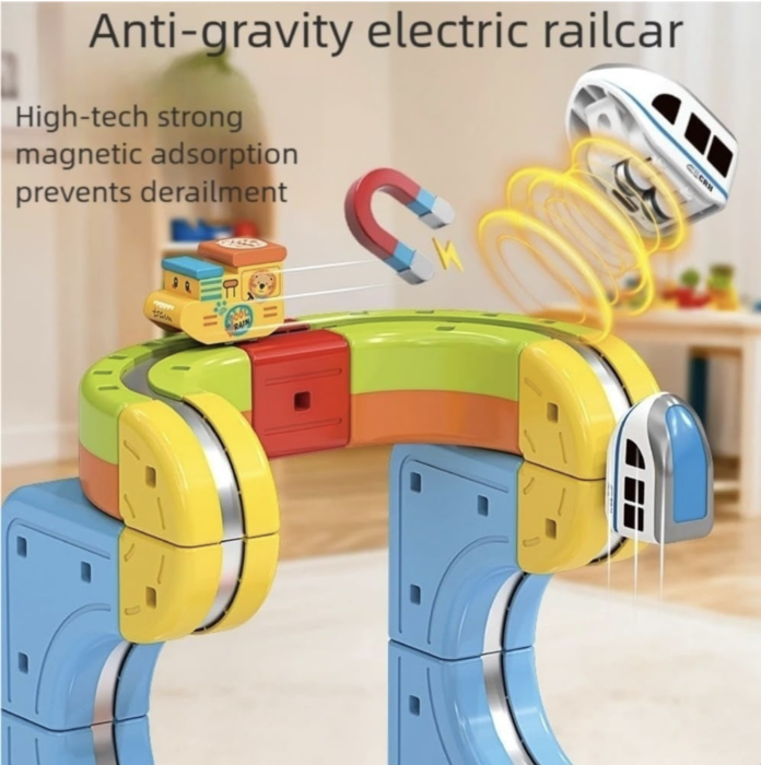 Set Tren cu Circuit Magnetic 3D Modular 26 Piese [3]