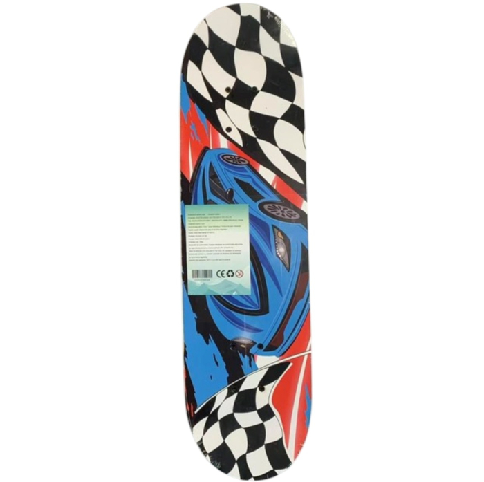 Skateboard pentru Copii, din Lemn, roti cu lumini, 72 cm - Masina Multicolor [3]