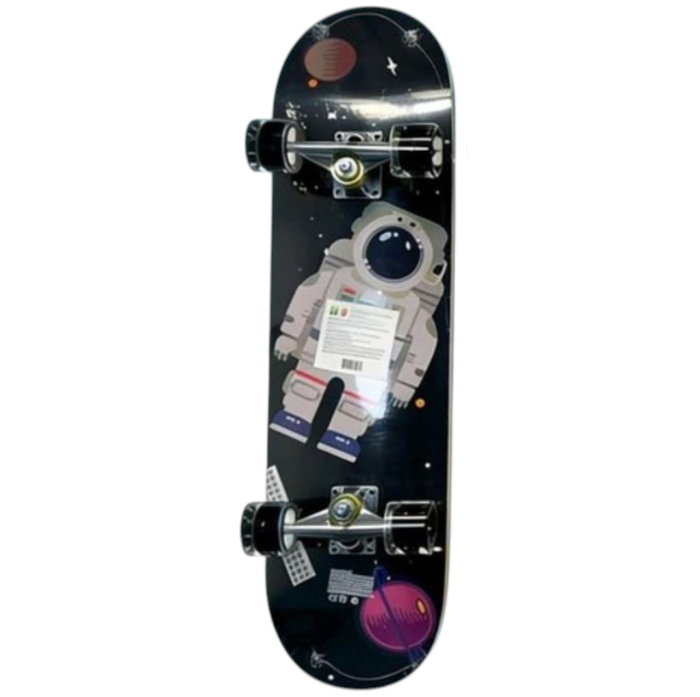 Skateboard pentru Copii, din Lemn, cu roti luminoase, 80 cm - Space [3]