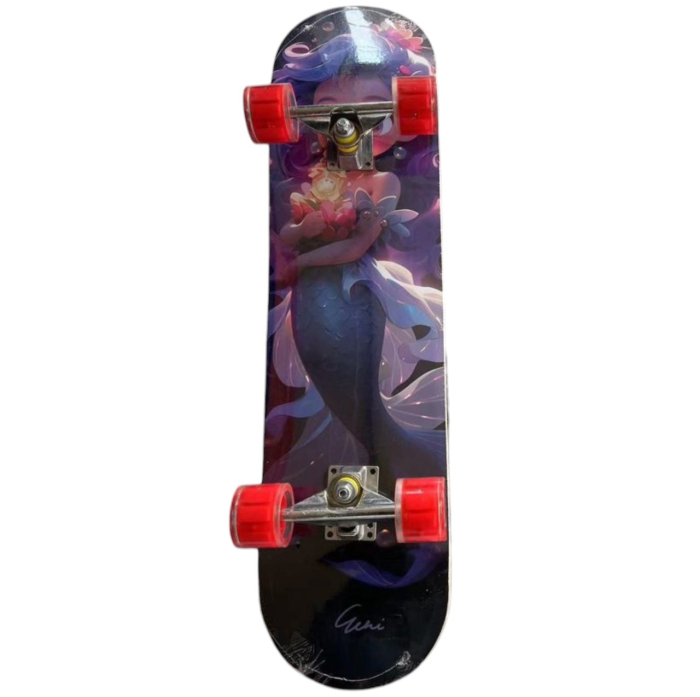 Skateboard pentru Copii, din Lemn, cu roti luminoase, 80 cm - Sirena [5]