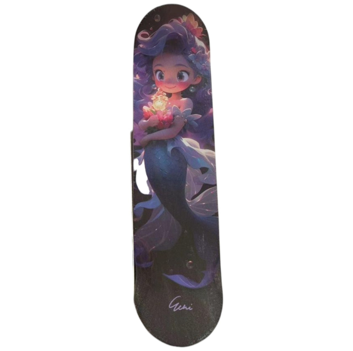 Skateboard pentru Copii, din Lemn, cu roti luminoase, 80 cm - Sirena [6]