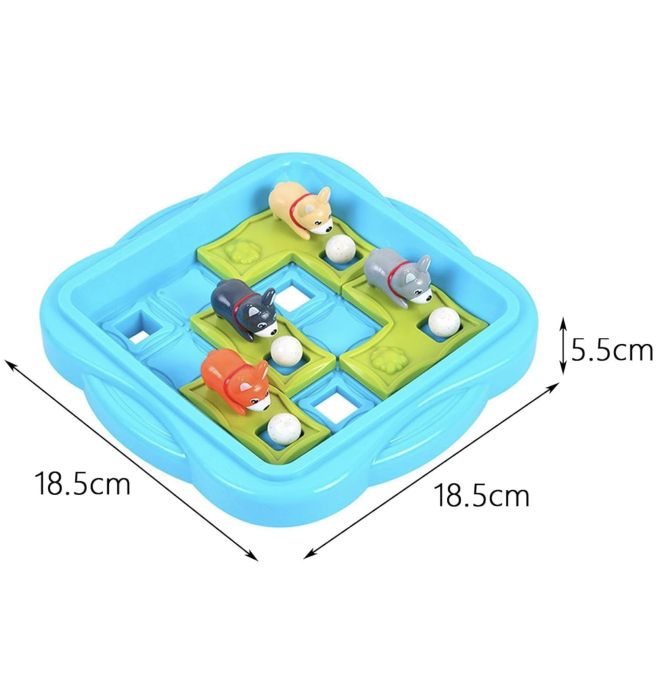 Joc logic Puppies tip slide puzzle cu catei si bile, 36 provocari, 6 ani+ [3]