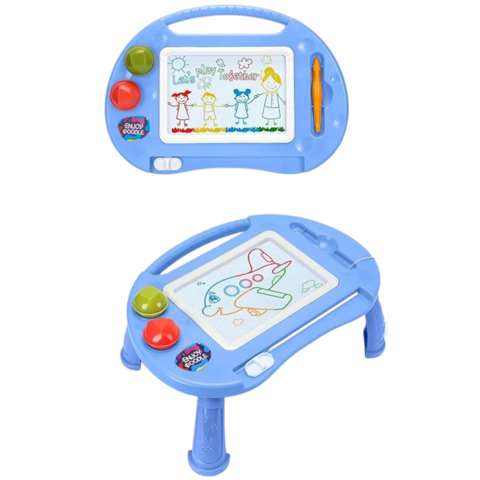 Tabla Creativa Magnetica 2 in 1 cu Masuta de Activitati si Desen, bleu [6]