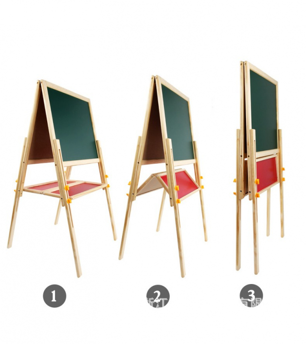 Tabla Jumbo cu Doua Fete, tip sevalet, inaltime reglabila, 148 cm, din lemn [5]