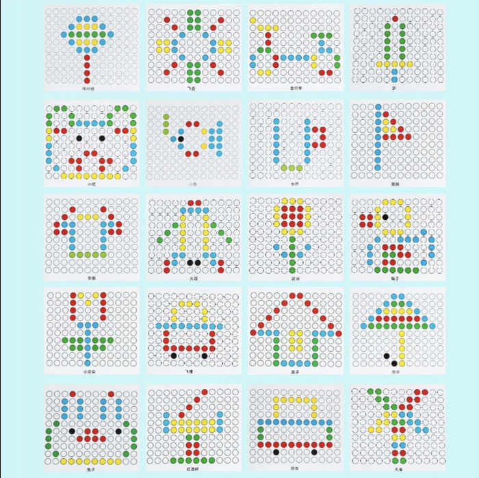 Tabla magnetica cu pix si 20 sabloane, 50 butoni colorati [4]