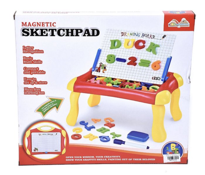 Tabla magnetica tip masuta, cu picioare detasabile, 60 piese, cu marker [6]