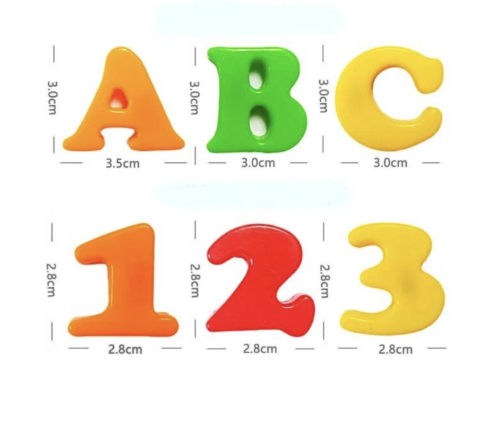 Tabla magnetica educativa 2 in 1, litere si cifre, marker si burete, 3ani+ [4]