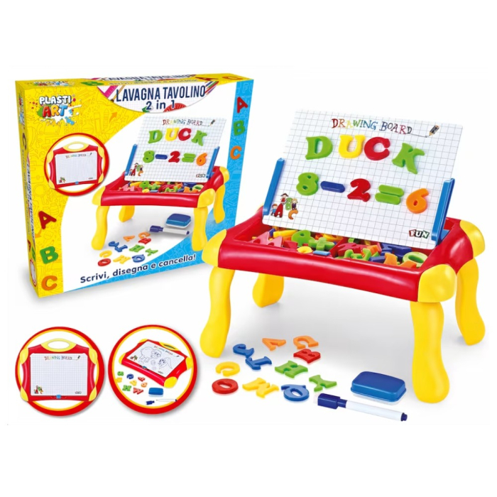 Tabla magnetica tip masuta, cu picioare detasabile, 60 piese, cu marker [2]