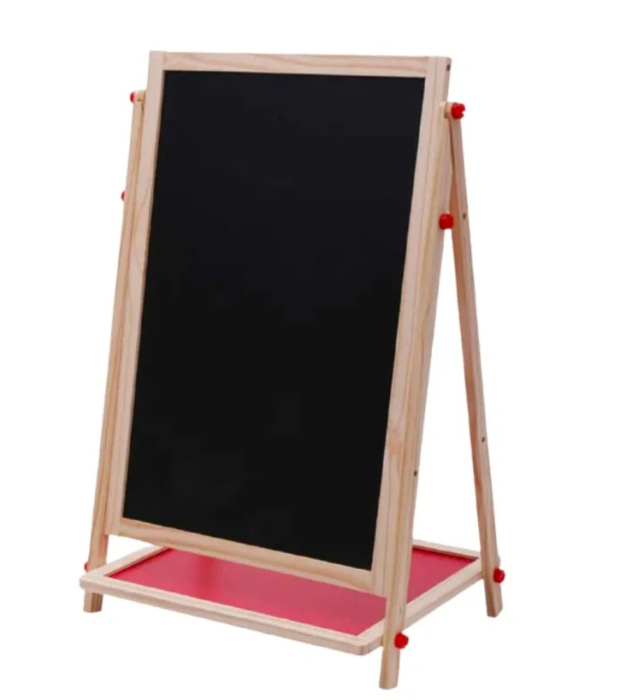 Tabla Magnetica cu Doua Fete si Cadru din Lemn, Reglabila pe Inaltime 68-112 cm [5]