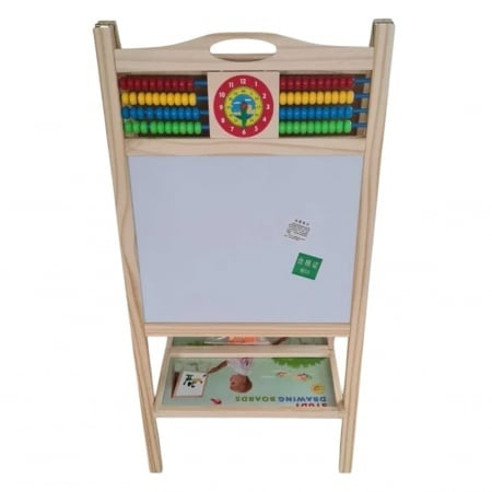 Tabla Sevalet, Cu Doua Fete, cu abac si ceas, D001, 80 cm, din lemn [4]