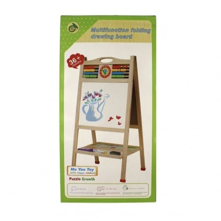 Tabla Sevalet, Cu Doua Fete, cu abac si ceas, D001, 80 cm, din lemn [8]