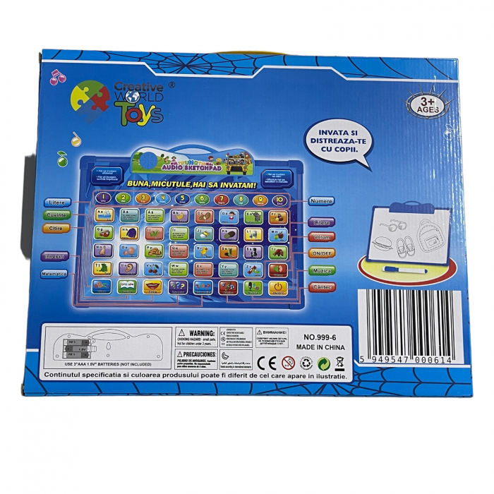 Tableta educativa 2 in 1 in limba romana cu tabla de scris [4]