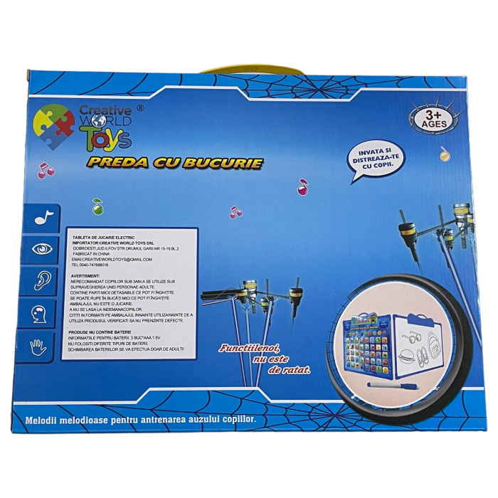 Tableta educativa 2 in 1 in limba romana cu tabla de scris [3]