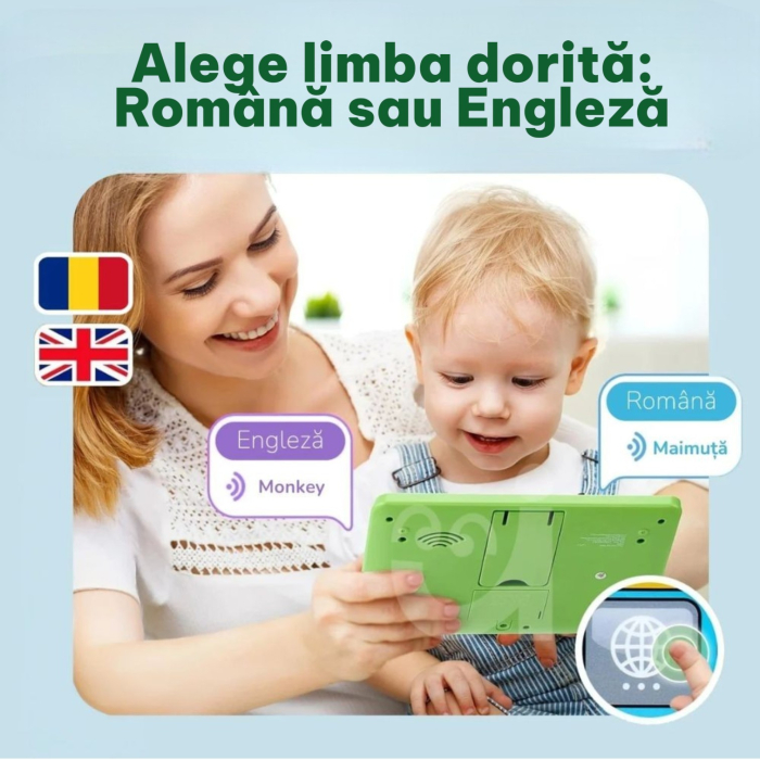 Tableta Educativa 3 in 1 Romana-Engleza - Activitati Logopedice si Jocuri, roz [5]
