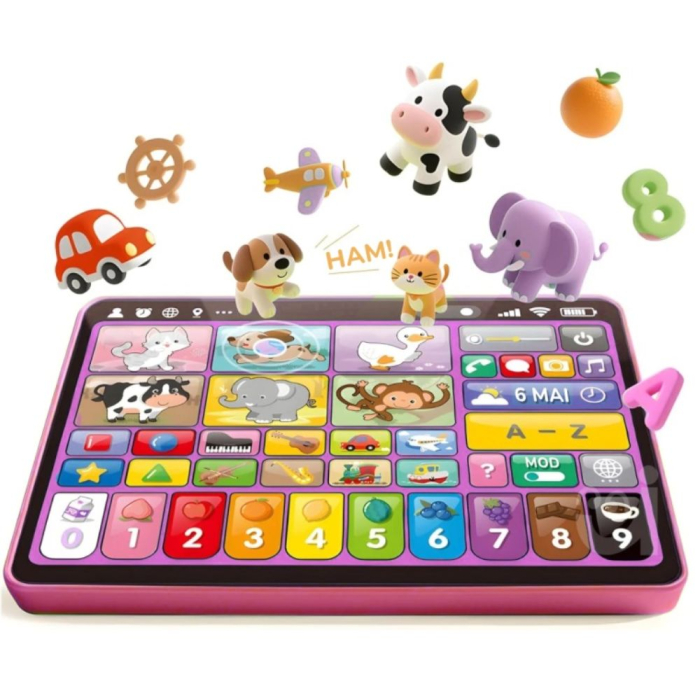 Tableta Educativa 3 in 1 Romana-Engleza - Activitati Logopedice si Jocuri, roz [3]