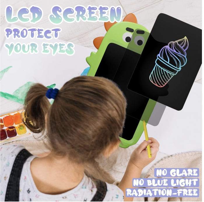Tableta LCD pentru desen si scris – model Crocodil, verde [9]