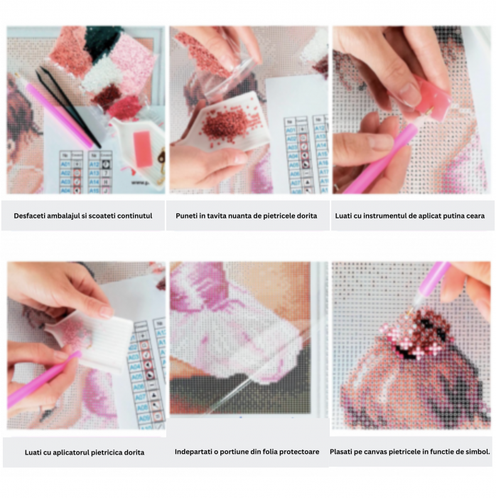 Tablou B15-31448 Goblen Diamante rotunde, 50 x 40 cm, Leul si leoaica [2]