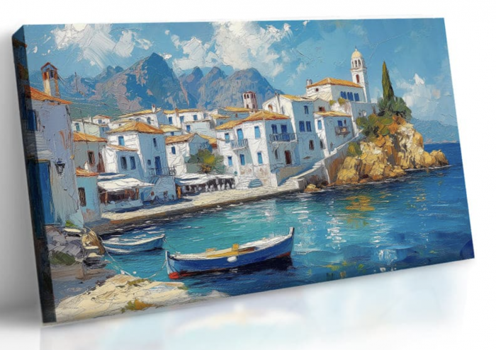 Tablou GM753 Goblen Diamante Patrate, cu rama, 50 x 40 cm, Mediterana calma [3]