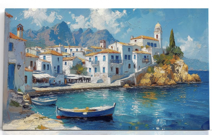 Tablou GM753 Goblen Diamante Patrate, cu rama, 50 x 40 cm, Mediterana calma [2]