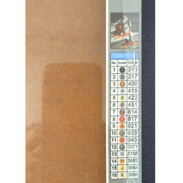 Tablou GR03 Goblen Diamante Rotunde, cu rama, 50 x 40 cm, Fetita si catelul [2]