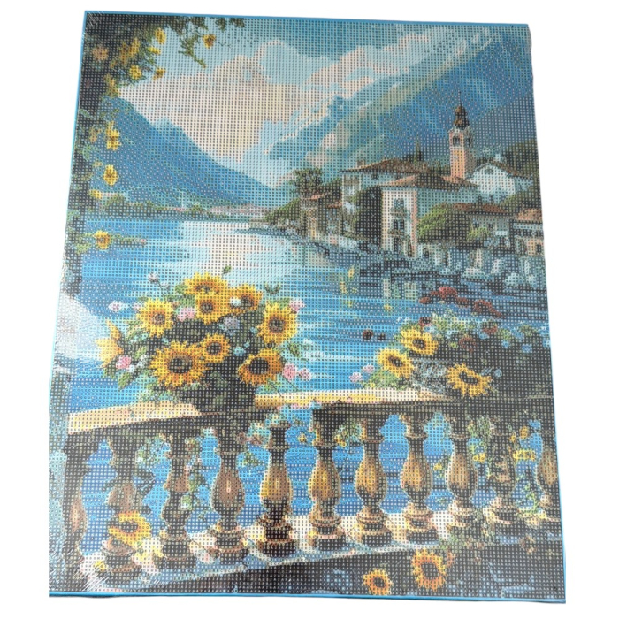 Tablou GR05 Goblen Diamante Rotunde, cu rama, 50 x 40 cm, Oras de munte [4]