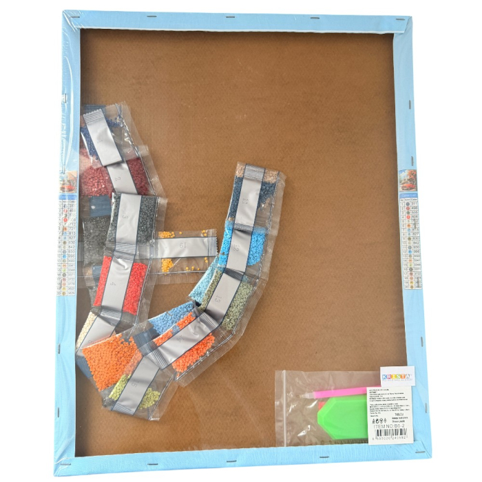 Tablou GR06 Goblen Diamante Rotunde, cu rama, 50 x 40 cm, Masina de epoca [3]