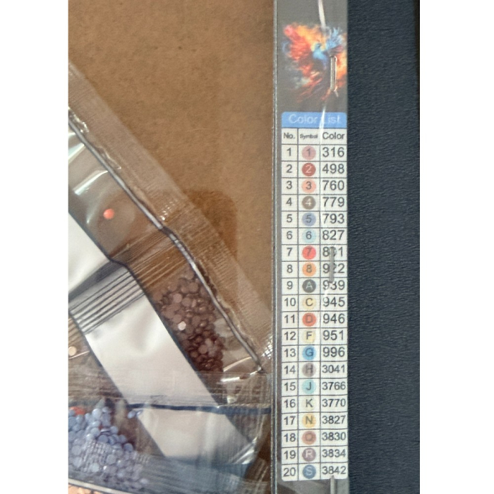 Tablou GR09 Goblen Diamante Rotunde, cu rama, 50 x 40 cm, Pasarea Phoenix [2]