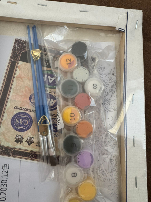 Tablou pm10078 Vaza cu maci alb-roz, Picteaza Dupa Numere, cu rama, 20x30 cm [3]