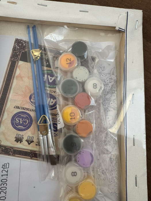 Tablou PM752 Picteaza Dupa Numere, cu rama, 40x50 cm, Peisaj abstract Satul [2]