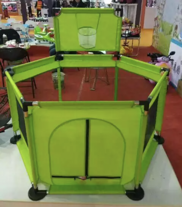 Tarc pentru bebelusi cu cos de baschet si 30 bile, Verde [3]