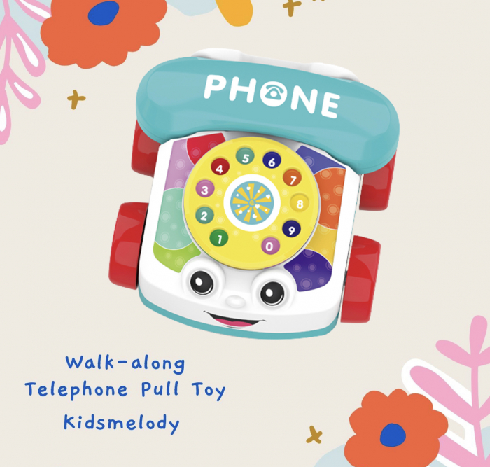 Telefon cu disc interactiv si de tras, ILP Walk-along Pull Toy [2]