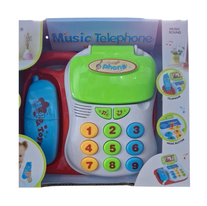 Telefon muzical interactiv pentru copii, cu lumini si sunete, 18 luni+ [3]